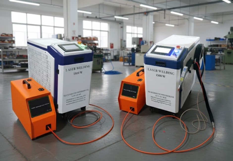 Image of the 6-Axis Robotic Arm performing laser cutting on a complex metal component